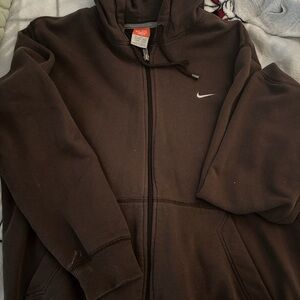 Nike Dark Brown Hoodie with Logo